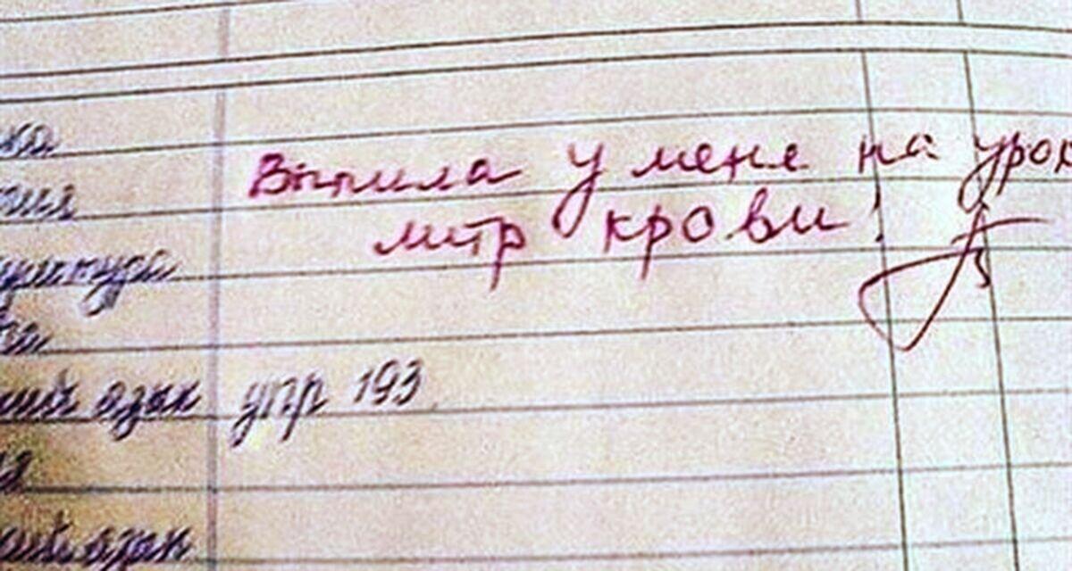 Привет друзья: родители и школьники. В этой статье собраны заметки учителей  в школьных тетрадях и дневниках непослушных учеников. С кем не бывало, да?-10